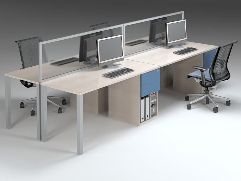 Basic cluster desks with dayfilers